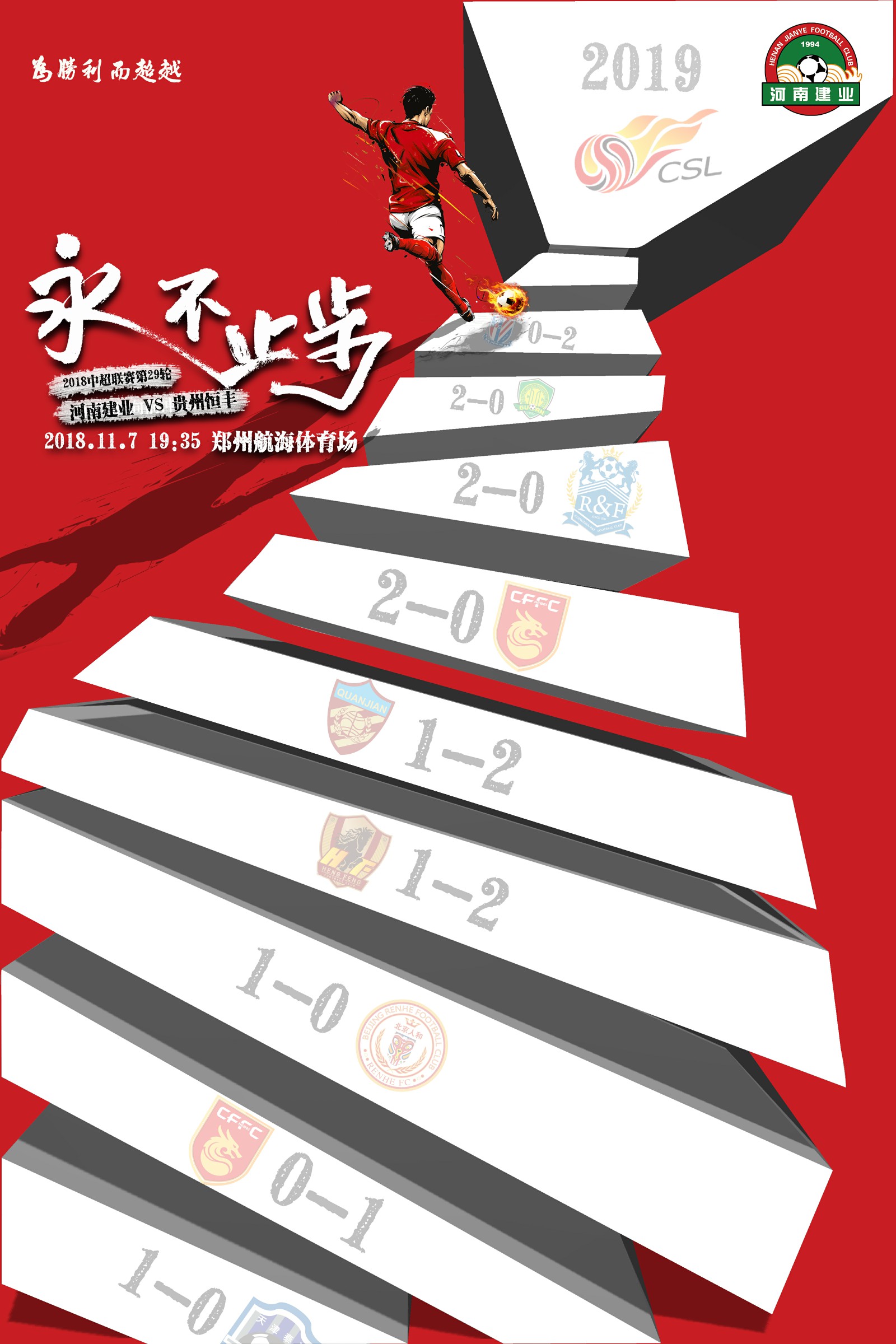 河南建业在客场力克贵州恒丰，连胜连升的简单介绍